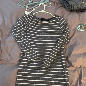 Soprano White and Blue Sheath Mini Dress